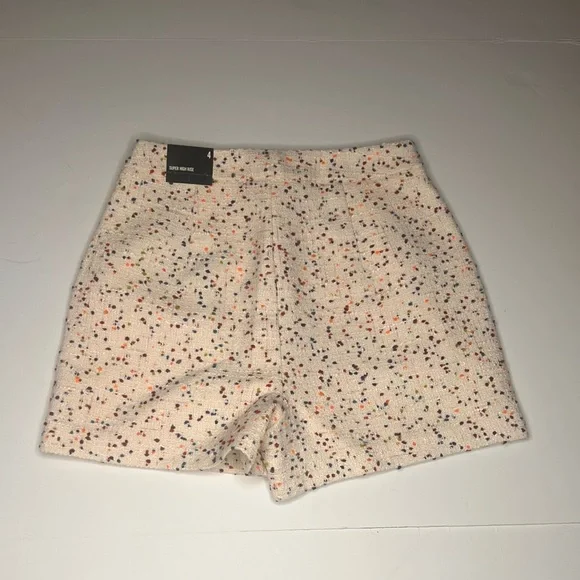 Express Cream Tweed Skirt with Colorful Accents - Picture 4 of 8